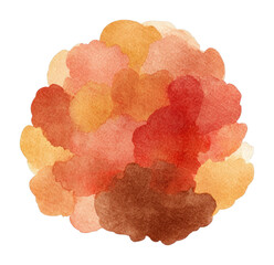 Fototapeta premium PNG Warm watercolor abstract illustration
