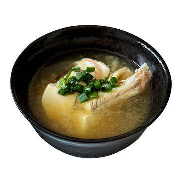ホウボウの味噌汁 自家製手作りの切り抜き 伝統郷土料理和食おかず食材素材