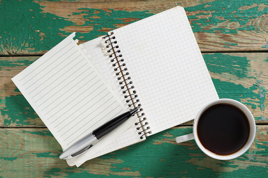 Open Notebook Pen Coffee Cup