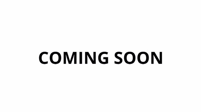  animated rolling text coming soon for movie trailers, marketing teaser, product launch announcements and website launch promotion.