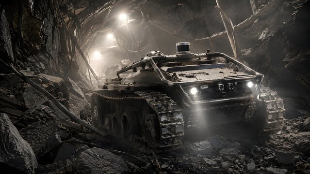 Autonomous Inspection Robot Entering a Dust-Filled Collapsed Mine Tunnel