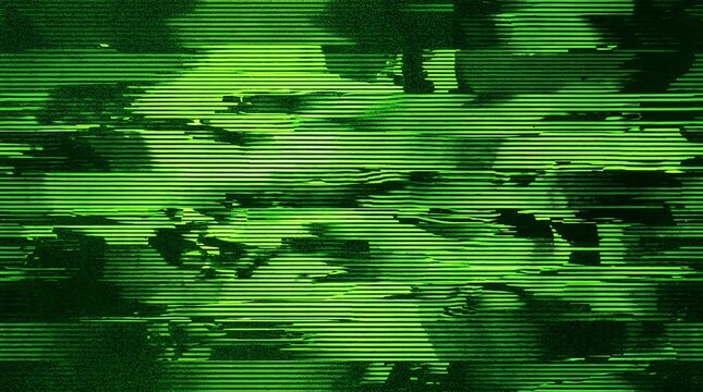 Vibrant Lime and Dark Green Horizontal Scan Line Distortion with Textured Noise Abstract Backdrop neon yellow emerald green scanline distortion noise gritty textured gradient abstract background