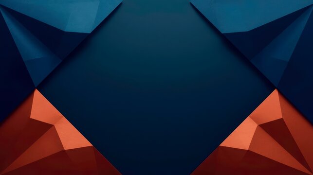 Geometric shapes form bold, angular design