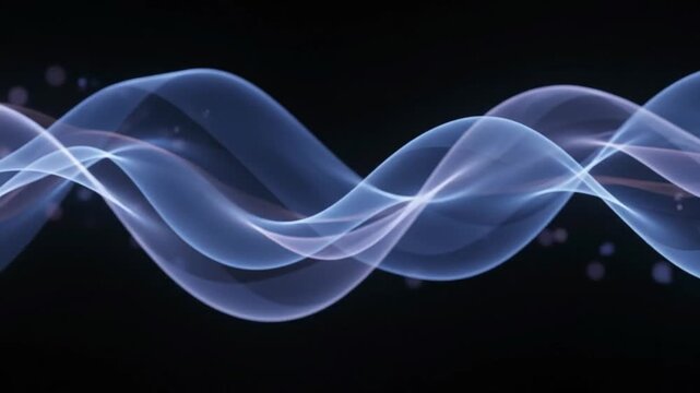 Dynamic Waves of Light Flowing in Smooth Motion on Dark Background