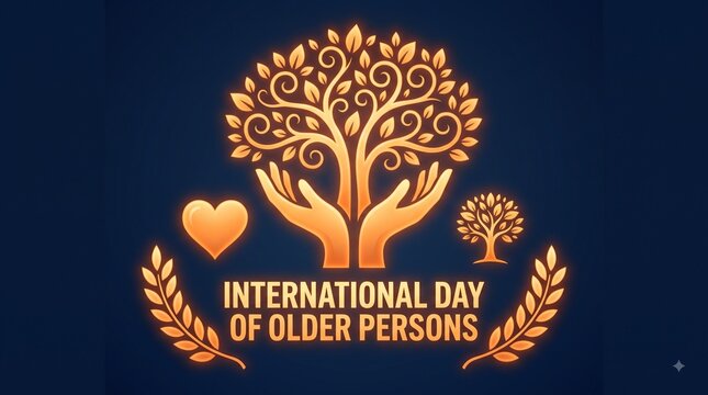 Colorful balloons and confetti for international day of older persons event