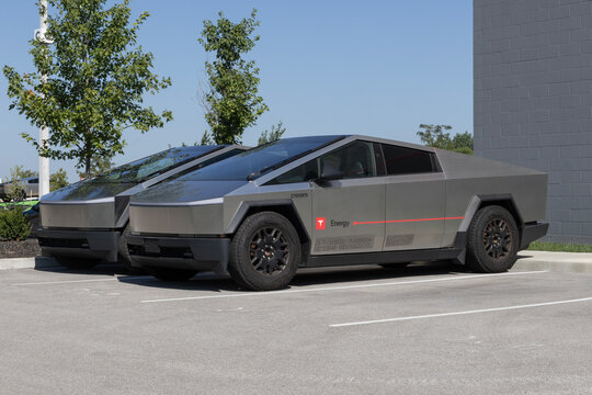 Tesla Cybertruck in Tesla Energy livery. Tesla Energy Operations maintains photovoltaic solar energy generation systems.