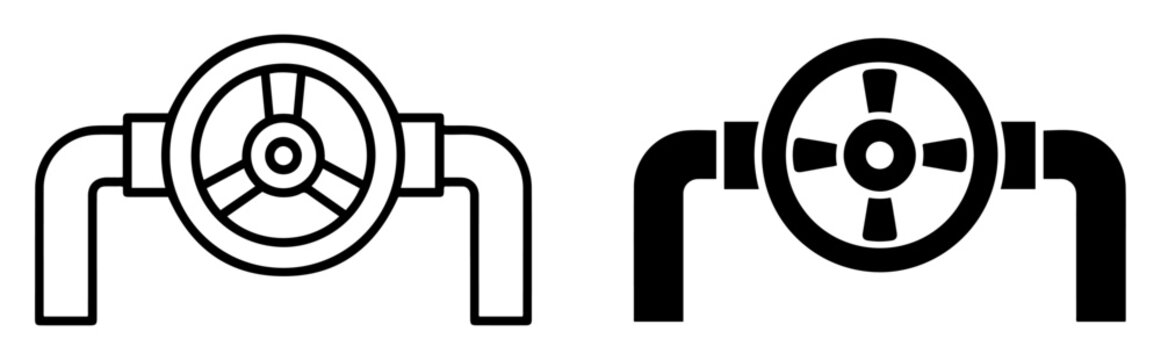 pipeline valve plumbing gas water icon