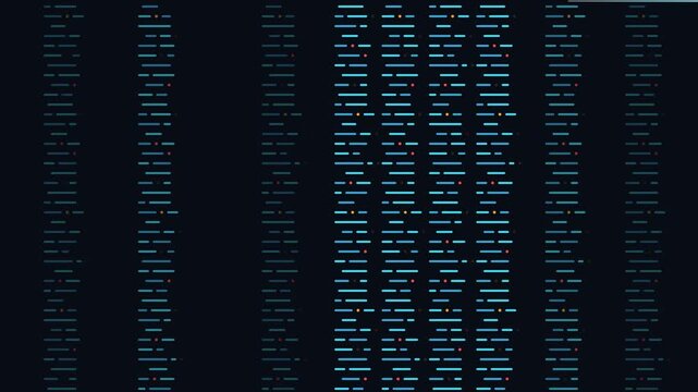 Digital data stream background, abstract binary code flow, cyber security tech animation
