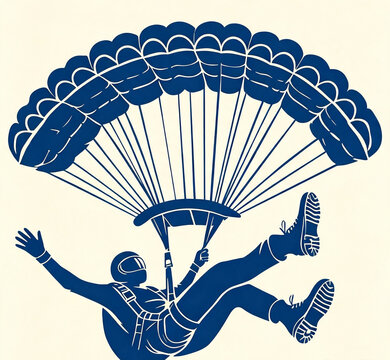 hand holding a parachute