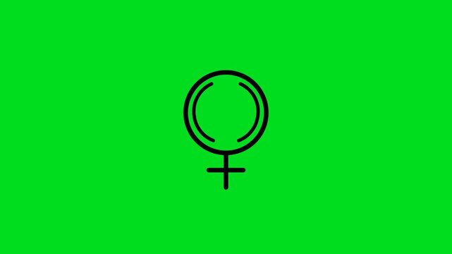 Minimalist black abstract crescent shape on a vibrant green background