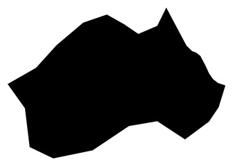A contour map of São Domingos Municipality. Cape Verdean municipality silhouette © Ungrim