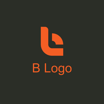 &Iacute;cone de logotipo geom&eacute;trico angular da letra B em laranja