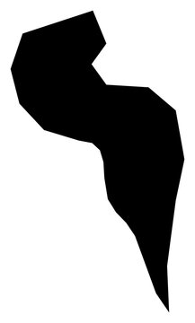 A contour map of Tarrafal de S&atilde;o Nicolau Municipality. Cape Verdean municipality silhouette