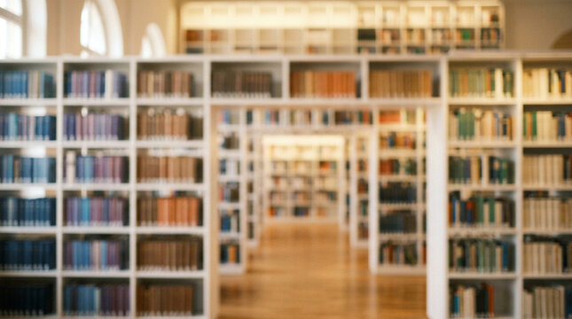 Library interior with bookshelves filled with books