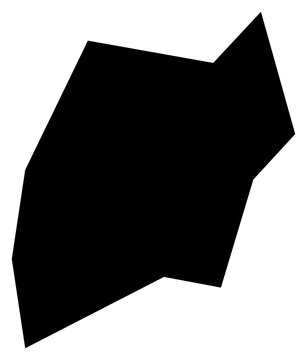 A contour map of Anse Etoile District. Seychellois district silhouette