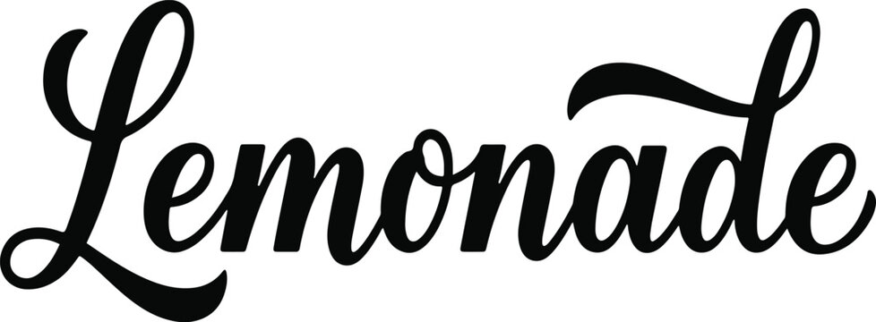 Lemonade Hand Lettering Typography Vector Design