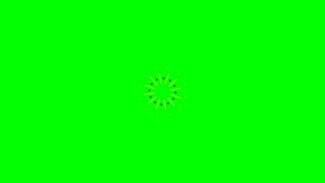Abstract floral pattern animation isolated on a solid chroma key background
