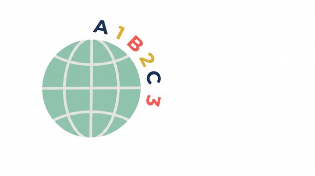 Colorful globe with blood type labels