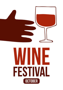Wine Festival Poster Templates Set, Hand Drawn Minimalist Vector Design Featuring Red Wine Bottle, Wine Glasses, and Tasting Event Typography on White Background