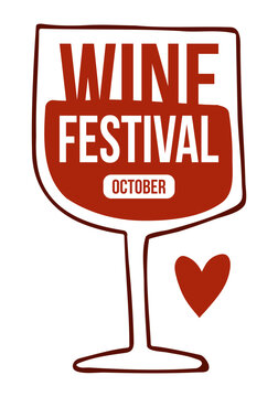 Wine Festival Poster Templates Set, Hand Drawn Minimalist Vector Design Featuring Red Wine Bottle, Wine Glasses, and Tasting Event Typography on White Background
