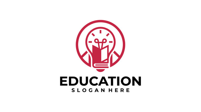 Creative education logo featuring a lightbulb combined with an open book.