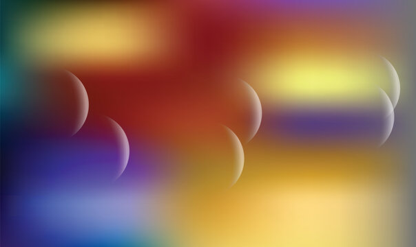 Abstract Colorful Fluid Gradient Background with Dynamic Waves and Smooth Sphere Elements