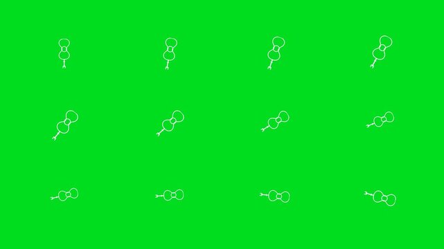 A grid of small white violin icons arranged against a solid green background