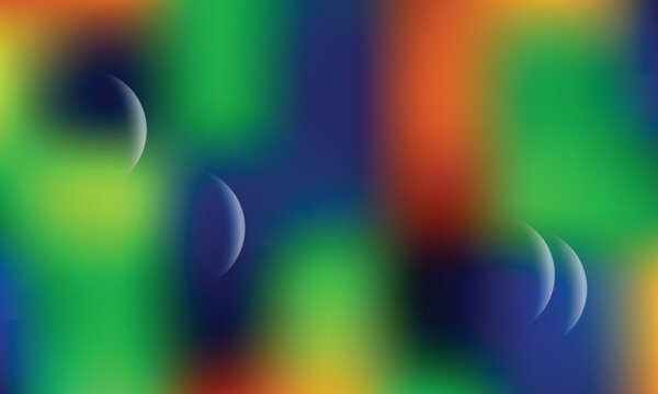 Abstract Colorful Fluid Gradient Background with Dynamic Waves and Smooth Sphere Elements