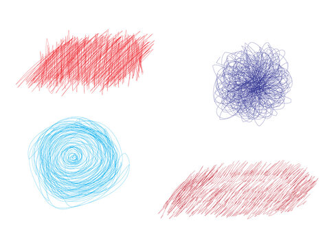 Vibrant colorful scribbles and swirls for creative design projects transparent background