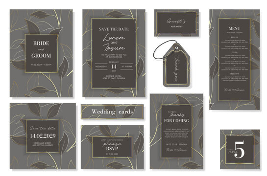 An Exquisite Set of Wedding Stationery Templates