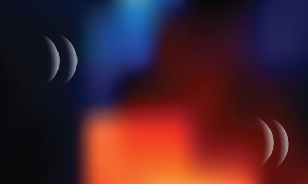 Abstract Colorful Fluid Gradient Background with Dynamic Waves and Smooth Sphere Elements