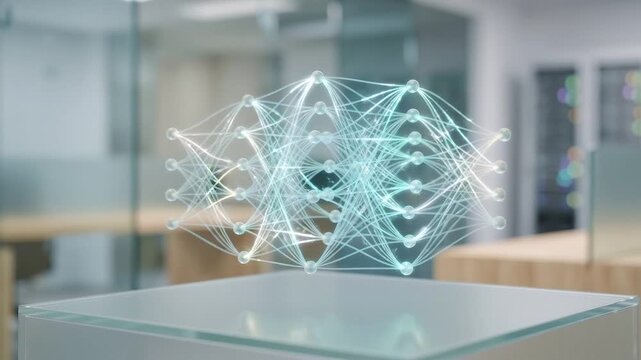Glowing neural network hologram