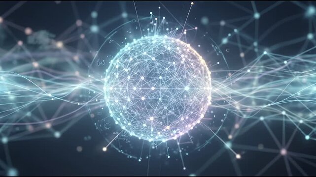 Glowing digital sphere network