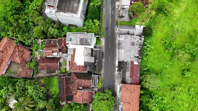 Aerial view of Lio citarik in Kecamatan Pelabuhanratu, Indonesia.