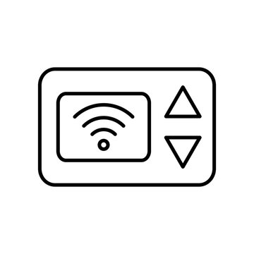 smart thermostat icon editable stroke