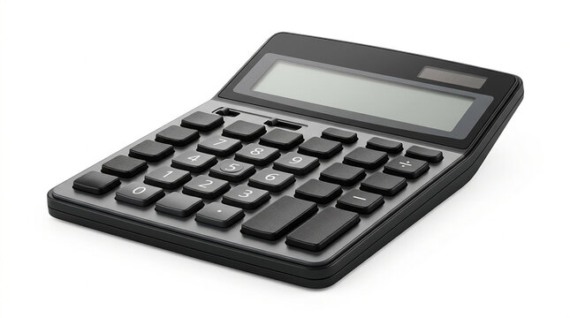 Digital electronic calculator with large display and tactile buttons for financial accounting.