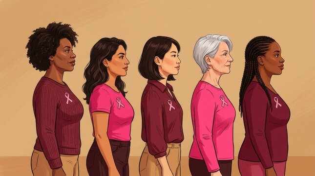 Diverse Women Breast Cancer Awareness