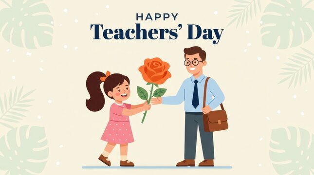 Happy Teachers Day Illustration