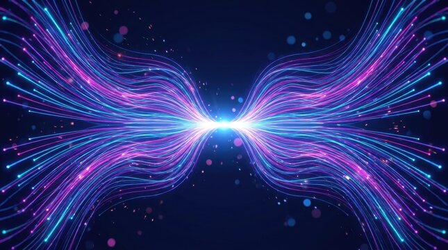 Blue Purple Light Tunnel