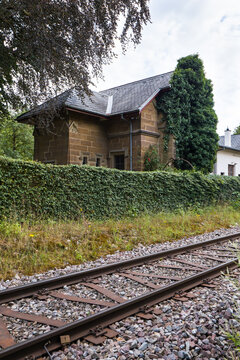 Alter Zollern-Bahnhof bei Hechingen (Hohenzollern) im Zollernalbkreis