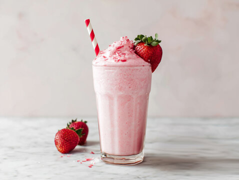 Strawberry milk shake