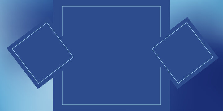 Blue gradient background vector abstract blurred texture square frame element