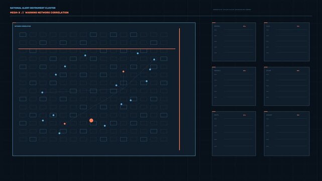 Cybersecurity Network Correlation HUD Seamless Loop