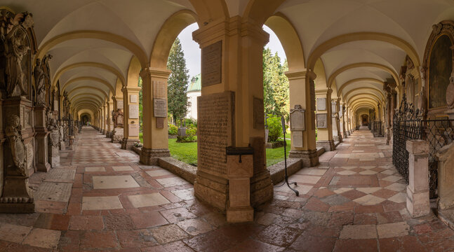 Salzburg -  The porticoes of St. Sebastian cemetery