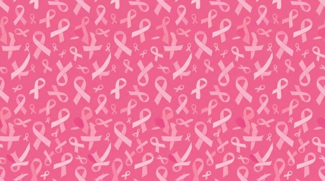 Pink Ribbon Pattern Background