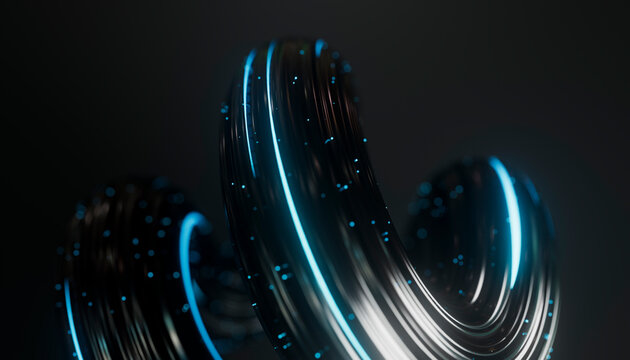 Digital Communication Network 3D Technology Background