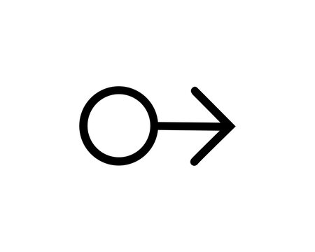 Horizontal Black Male Symbol Vector