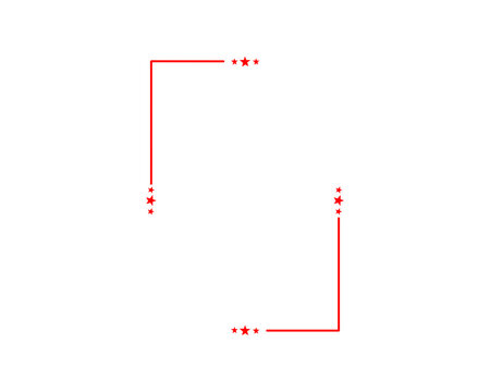 Red Minimalist Star Frame Vector