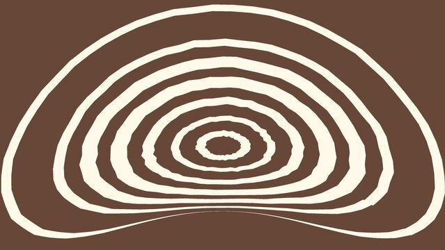 Concentric oval lines pattern abstract design vector