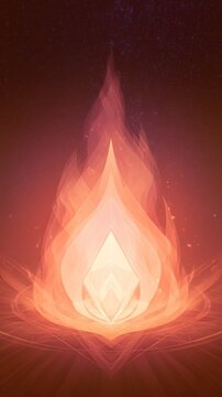 Abstract elemental illustration of geometric fire flames for signs representing heat and energy patterns.